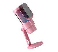 PURPLELILY Microfono A Condensatore Per PC Connessione USB Luci A Colori Per E Podcasting Live Canto Solido Base Microfono USB