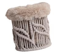 PURPLELILY Organizzatori artistici da scrivania in corda di cotone per penne occhiali multiuso macramè scatola di immagazzinaggio in tessuto decorazioni per la casa macramè contenitore di stoccaggio