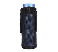 PURPLELILY Portabottiglie in rete in nylon traspirante per bollitore per acqua, confezione leggera, custodia per bottiglia sportiva riponibile, borsa per bottiglia d'acqua in rete per zaino, Nero