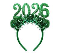 PURPLELILY Scintillante fascia per capodanno 2026 con decorazioni per numeri di festival per adulti bambini feste di Natale celebrazioni di Natale fasce in tessuto regolabile