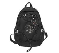 PURPLELILY Scuola Alla Moda E Borse Da Viaggio Per Le Ragazze Nylon Zaino Del Computer Portatile Adatto Per Junior E Senior Studenti Zaino, Nero