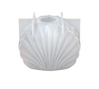 PURPLELILY Stampi per portacandele a ventaglio, stampi in resina a forma di ventaglio per portacandele a forma di fiore per tubo d'acqua, portapenne, decorazioni da scrivania artigianali