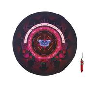 PURPLELILY Tappetino per divinazione con collana in gomma per rabdomanzia, per gioco da tavolo in gomma