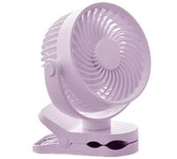 PURPLELILY Ventilatore a clip alimentato a batteria USB da scrivania con 4 impostazioni di velocità silenzioso ricaricabile dispositivo di raffreddamento da tavolo in miniatura da campeggio