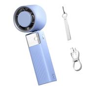 PURPLELILY Ventilatore tascabile leggero USB ricaricabile con display a LED ventilatore ad alta velocità dispositivo di raffreddamento per studenti e impiegati USB ricaricabile a mano