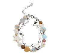 PURPLELILY Vintage Cristallo Stella Perline Bracciali Per Le Donne Dolce Estetica Fascino Braccialetti Del Braccialetto Del Regalo Dei Monili, Misura unica, come descritto