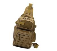 PURPLELILY Zaini Borsa a tracolla singola Attrezzatura da pesca Borsa da trasporto Grande Capacità Pesca Acqua Resist Crossbody Bag Tackle Bag, cachi