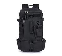 PURPLELILY Zaino per attrezzatura da pesca Borsa porta canna da pesca con supporto per canna da pesca impermeabile all'aperto Borsa per attrezzatura da pesca, Nero