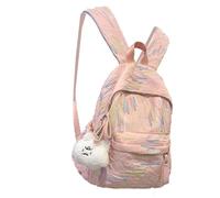 PURPLELILY Zaino scolastico Zaino per computer portatile di grande capacità con tasche multiple coreano dolce borsa per libri colorati per adolescenti ragazza alla moda borsa per la scuola della