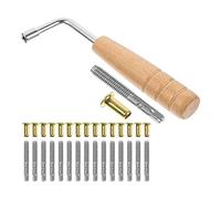 PURPLLE 16 Pezzi di Chiodi di Regolamento e 16 Rivetti con Chiave di Regolazione a L per Strumento a Corde Musicali Lira Harp Small Harp