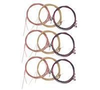 PURPLLE 9 Set di Corde per Chitarra In Acciaio per Chitarra Acustica (3 Rame, 3 Rame e 3 Multicolore)