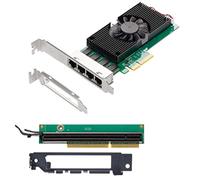 PURPLLE I225 Chips 4 Port 2.5G RJ45 Network Adapter PCIe X4 4 Port 100/1000M/2500Mbp Gigabit Ethernet Network LAN Card NIC(B)