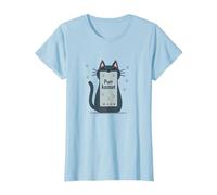 Purr Assistant: Simpatico Design Smartphone con Gatto per Gli Amanti degli Animali Domestici Maglietta, Donna, Celeste, XXL