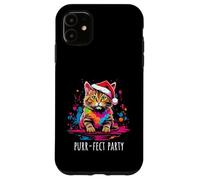 Purr-fect - Simpatico gatto natalizio con gattino Custodia per iPhone 11