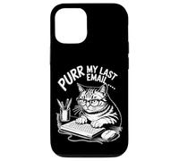 Purr la mia ultima e -mail Angry Cat Office Umori Sarcastico Custodia per iPhone 12/12 Pro