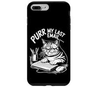 Purr la mia ultima e -mail Angry Cat Office Umori Sarcastico Custodia per iPhone 7 Plus/8 Plus