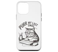 Purr la mia ultima e -mail Funny Cat Lover Office Computer Custodia per iPhone 12 mini