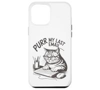 Purr la mia ultima e -mail Funny Cat Lover Office Computer Custodia per iPhone 12 Pro Max