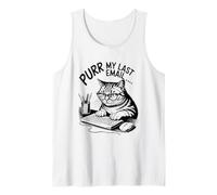 Purr My Last Email Funny Cat Office Humor Sarcastic Canotta