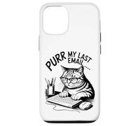 Purr My Last Email Funny Cat Office Humor Sarcastic Custodia per iPhone 12/12 Pro
