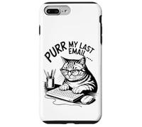 Purr My Last Email Funny Cat Office Humor Sarcastic Custodia per iPhone 7 Plus/8 Plus
