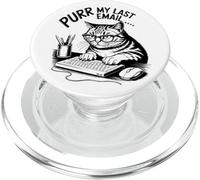 Purr My Last Email Funny Cat Office Humor Sarcastic PopSockets PopGrip per MagSafe