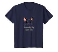 Purr-Perfect Day Every Day Cat Lover Citazione Maglietta, Bambini, Navy, 12 Anni