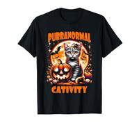 Purranormal Catività Halloween Gatto Gattino Jack o Lanterna Maglietta