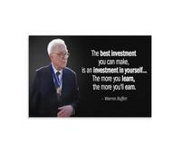 PURRCOCO Poster con frase ispiratrice di Warren Buffett, 2 poster, stampa artistica da parete, poster da appendere, decorazione per la famiglia, 30 x 45 cm