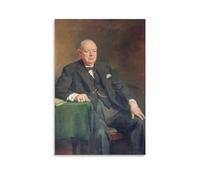 PURRCOCO Poster su tela, motivo: storici del XX secolo, partito liberale nazionale, politici Winston Churchill, 8 opere d'arte su tela, decorazione moderna per la casa, 30 x 45 cm