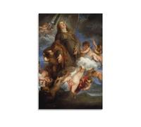 PURRCOCO Poster su tela, stampa artistica da parete con Santa Rosalie che intercede per la peste di Palermo, Sir Anthony Van Dyck, decorazione moderna per la casa, 20 x 30 cm