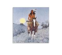 PURRCOCO The Outlier Frederic Remington - Poster da appendere su tela, motivo: Frederic Remington, 50 x 50 cm