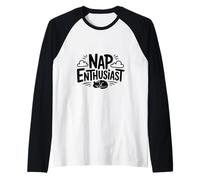 Purrfect Nap Appassionato Amante Gatto Vintage Humor Maglia con Maniche Raglan