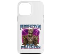 Purrfection Is My Weakness, maglietta regalo per amanti dei gatti Custodia per iPhone 13 Pro Max
