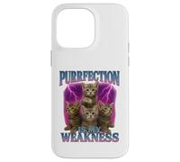 Purrfection Is My Weakness, maglietta regalo per amanti dei gatti Custodia per iPhone 14 Pro Max