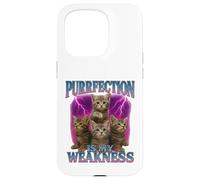 Purrfection Is My Weakness, maglietta regalo per amanti dei gatti Custodia per iPhone 15 Pro
