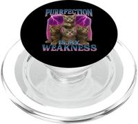 Purrfection Is My Weakness, maglietta regalo per amanti dei gatti PopSockets PopGrip per MagSafe