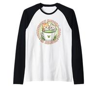 Purrfectly Heaven Cute Cat Pun Matcha per gli appassionati di tè verde Maglia con Maniche Raglan