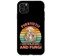Purrfectly Wild and Fungi Cat Mushroom Custodia per iPhone 11 Pro Max