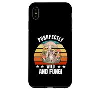 Purrfectly Wild and Fungi Cat Mushroom Custodia per iPhone XS Max