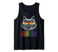 Purride Gay Pride Cute Cat Kitten Pet Lover LGBT-Q Ally Canotta