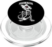 Purrminator - Scheletro malvagio per amanti dei gatti, felino, per Halloween PopSockets PopGrip per MagSafe