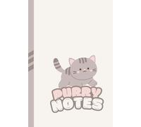 Purry Notes - Cute Cat Notebook: Adorable Kitty Lined Journal for Writing, Doodling, and Daily Notes - 100-Page 6x9 Inch Light Gray Notebook Gift for Girls, Teens, and Animal Lovers