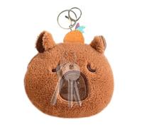 Purse Peluche Capybara - Capybara Coin Purse, Divertente Capybara Plush Purse | Smage Di Parti Multifunzionali, Adorabile Clip Per Portachiavi Anello Capybara, Pezzo Borsa, arancione, Se