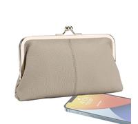 Purse - Portamonete con serratura a forma di bacio per le donne - Portafoglio di chiusura retrò, porta cambio vintage | Borsa per monete in pelle PU, borsa compatta per contanti e carte, chiusura