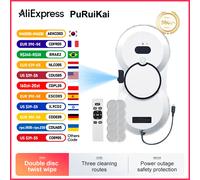PuRuiKai robot aspirapolvere robot elettrico automatico per la pulizia delle finestre, con WHITE