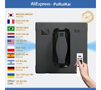 PuRuiKai Robot lavavetri, doppio spruzzo d'acqua, memoria intelligente, alta aspirazione a vuoto, sensore laser, robot per la pulizia dei vetri delle pareti domestiche