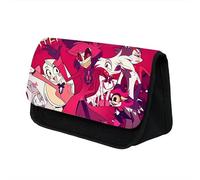 Puruuige Astuccio anime per ragazze e ragazzi Hazbin Hotel, grande capacità, astuccio per cancelleria Alastor con stampa di angeli a doppio strato, astuccio per cancelleria scolastica, organizer per