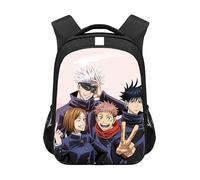 Puruuige Gojo Satoru Zaino Anime Ryomen Sukuna Borse per la scuola per ragazzi Cartoon Fushiguro Megumi 3D Stampato Zaino per la scuola Grande Capacità Leggero Zaino per bambini, Tipo 1, 30.5 x 16 x