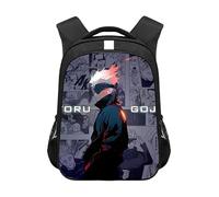 Puruuige Gojo Satoru Zaino Anime Ryomen Sukuna Borse per la scuola per ragazzi Cartoon Fushiguro Megumi 3D Stampato Zaino per la scuola Grande Capacità Leggero Zaino per bambini, Tipo 12., 30.5 x 16 x